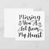 Ik mis je veel uit mijn hart kaart (Voorkant / Achterkant)