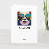 Ik mis je | Vrouw in Zonnebril City Reflection Kaart (Achterkant)