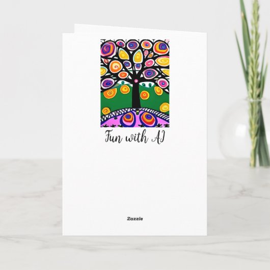 Ik mis je | Waanzinnige kunst Kaart (Achterkant)