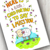 Ik mis je Wenskaart Bedankkaart