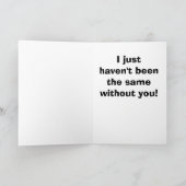 Ik mis je - Wenskaart Kaart (Binnen)