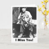 Ik mis je - Wenskaart Kaart (Gele Bloem)