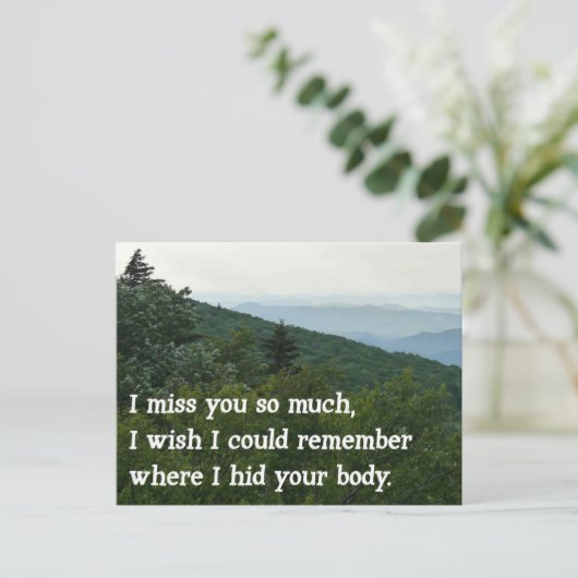 Ik mis je zo... briefkaart (Staand voorkant)