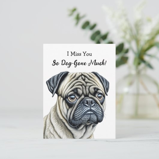 Ik mis je zo erg briefkaart (Staand voorkant)