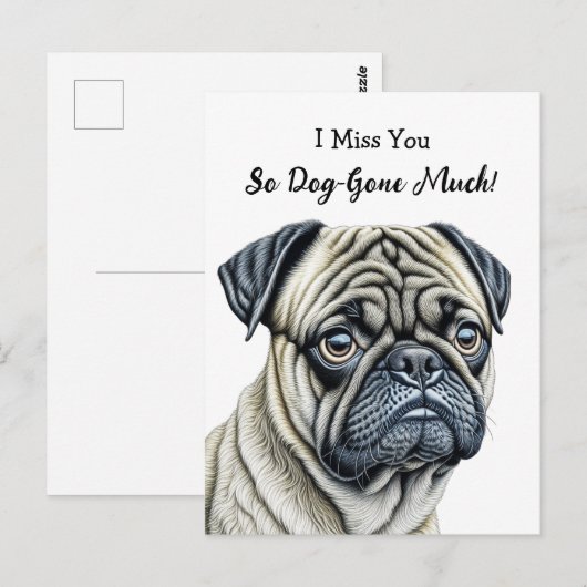 Ik mis je zo erg briefkaart (Voorkant / Achterkant)