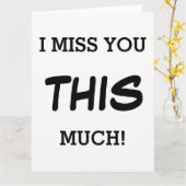 Ik mis je zo erg! - Ik mis je Kaart (Gele Bloem)