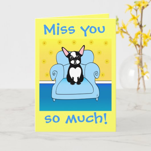 Ik mis je zo erg! kaart (Gele Bloem)