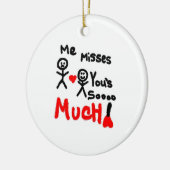 Ik mis je zo veel Cartoon Keramisch Ornament (Links)