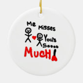 Ik mis je zo veel Cartoon Keramisch Ornament (Achterkant)