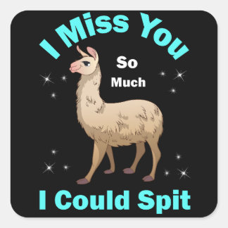 Ik mis je zo veel dat ik kon spenderen vierkante sticker