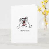 Ik mis je zo'n slecht Wenskaart Kaart (Gele Bloem)