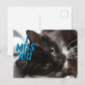 Ik mis je zwart/wit Briefkaart (Voorkant / Achterkant)
