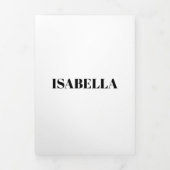 Ik mis je zwarte moderne typografie aangepaste nam drieluik kaart (Cover)