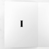 Ik mis je zwarte moderne typografie aangepaste nam drieluik kaart (Binnenzijde eerst)