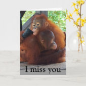 Ik mis jou en je knuffels Kaart (Gele Bloem)