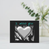 Ik Mis Jou Hart Postcard Briefkaart (Staand voorkant)
