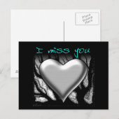 Ik Mis Jou Hart Postcard Briefkaart (Voorkant / Achterkant)