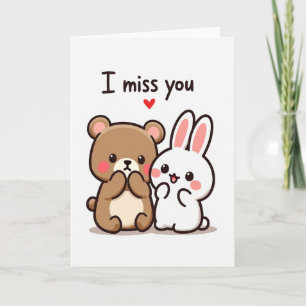 Ik Mis Jou Knuffeldieren Kaart