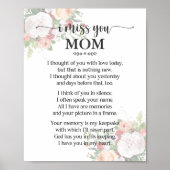 Ik Mis Jou Moeder Gedicht Poster (Voorkant)