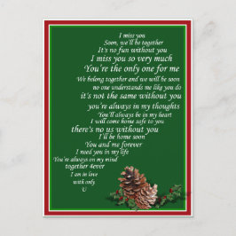 Ik mis jou ook sms, in Half of Heart Christmas Feestdagenkaart