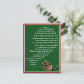 Ik mis jou ook sms, in Half of Heart Christmas Feestdagenkaart (Staand voorkant)