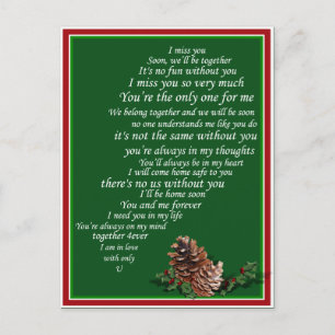 Ik mis jou ook sms, in Half of Heart Christmas Feestdagenkaart