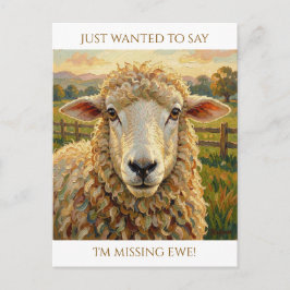 Ik Mis Jou | Schattig in Contact Blijven Briefkaart