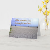 Ik Mis Jou Siesta Keys Wenskaart Kaart (Gele Bloem)