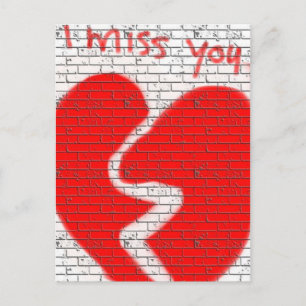 Ik Mis Jou, Twinflame Vriend Liefde Gebroken Hart  Briefkaart