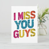 Ik mis jullie bedankkaart (Staand voorkant)