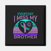 Ik mis mijn broer Heart Ribbon zelfmoordbewustzijn Magneet (Voorkant)