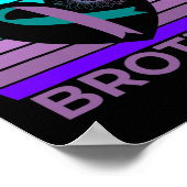 Ik mis mijn broer Heart Ribbon zelfmoordbewustzijn Poster (Hoek)