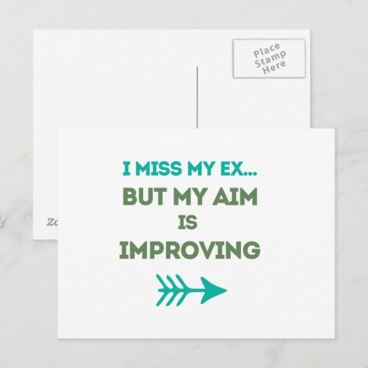 Ik mis mijn ex briefkaart (Voorkant / Achterkant)