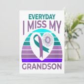 Ik mis mijn kleinzoon Hart Suïcidebewustzijn Gesch Feestdagenkaart (Staand voorkant)