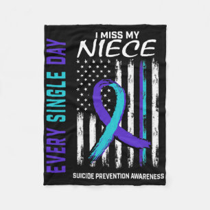 Ik mis mijn nichtje Suicide Awareness Prevention A Fleece Deken