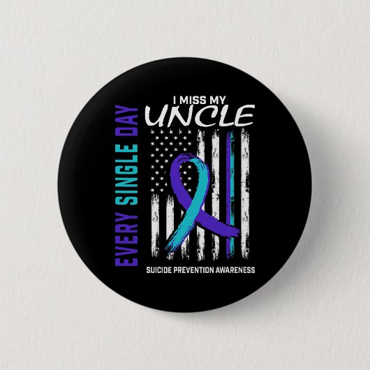 Ik mis mijn oom zelfmoordpreventie Ameri Ronde Button 5,7 Cm (Voorkant)