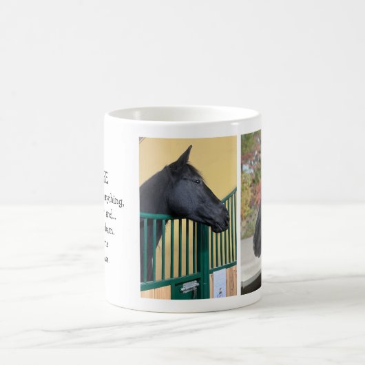 "Ik mis mijn paard" Gepersonaliseerde mok met afbe (Center)