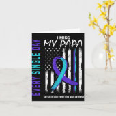 Ik mis mijn papa zelfmoordpreventie Amerika Kaart (Gele Bloem)