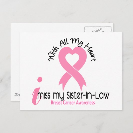Ik mis mijn schoonzus borstkanker briefkaart (Voorkant / Achterkant)