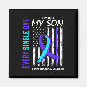 Ik mis mijn Son Suicide Prevention Awareness Ameri Magneet (Voorkant)