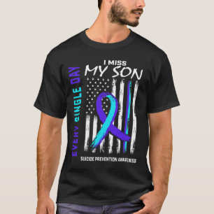 Ik mis mijn Son Suicide Prevention Awareness Ameri T-shirt
