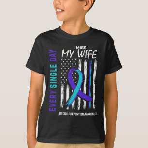 Ik mis mijn vrouw zelfmoordpreventie Amerika T-shirt