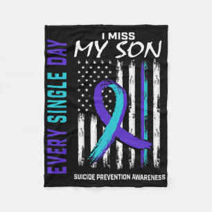 Ik mis mijn zoon Suicide Awareness Prevention Amer Fleece Deken