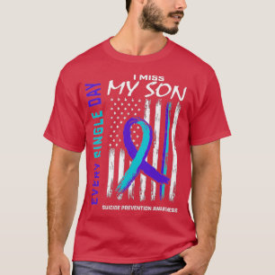 Ik mis mijn zoon Suicide Awareness Prevention Amer T-shirt