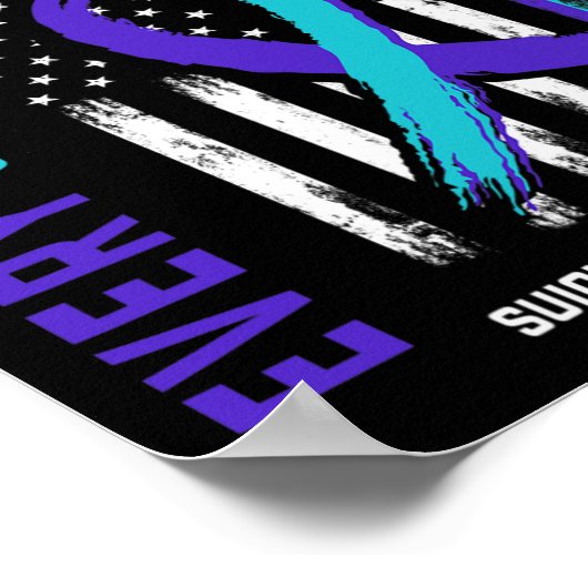 Ik mis mijn zuster hart lint zelfmoord bewustzijn poster (Hoek)