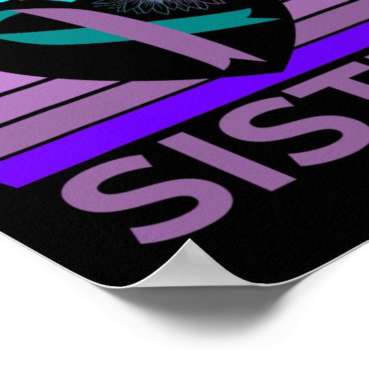 Ik mis mijn zuster hart lint zelfmoord bewustzijn  poster (Hoek)