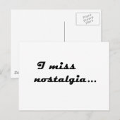 Ik mis nostalgie briefkaart (Voorkant / Achterkant)