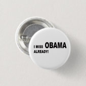 Ik mis Obama al! Ronde Button 3,2 Cm (Voorkant /achterkant)