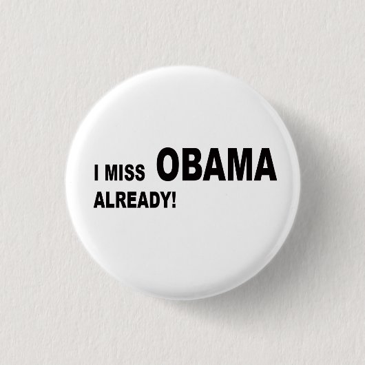 Ik mis Obama al! Ronde Button 3,2 Cm (Voorkant)