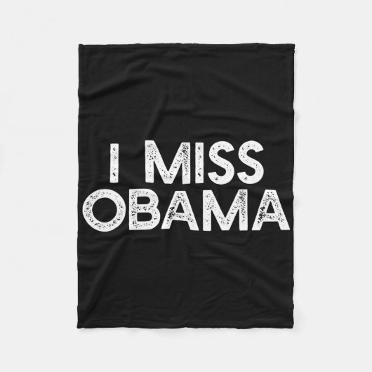 Ik mis Obyma Anti Trump Dissent protest verzet Fleece Deken (Voorkant)